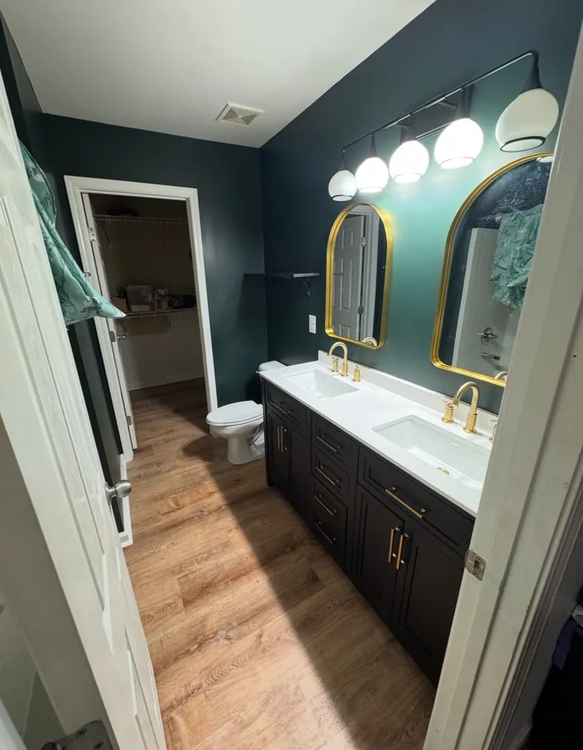 Bathroom after sewage damage restoration - Rural Hill Rd, Antioch