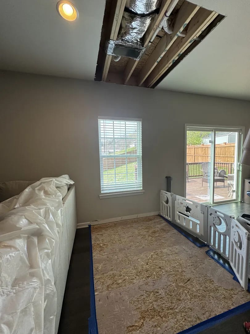 Home interior before full reconstruction - Holgate Ct, Nashville